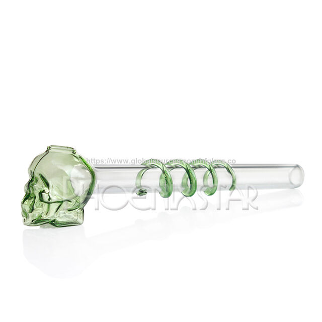 Großhandel Phoenixstar gebogenes Glasrohr in Mischfarben, 4 Zoll, Totenkopf-Pfeife, Sweet Puff Ölbrenner