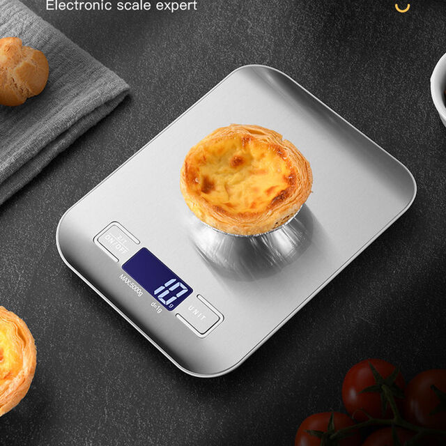 Balança Digital de Cozinha Multifuncional Portátil de Aço Inoxidável de 5kg para Clientes Atacadistas - Balança Eletrônica Inteligente