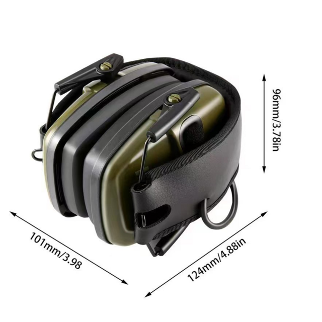 Casque Tactique CS Gaming, Casque de Chasse Pliable en Silicone avec Réduction du Bruit et Capture Sonore