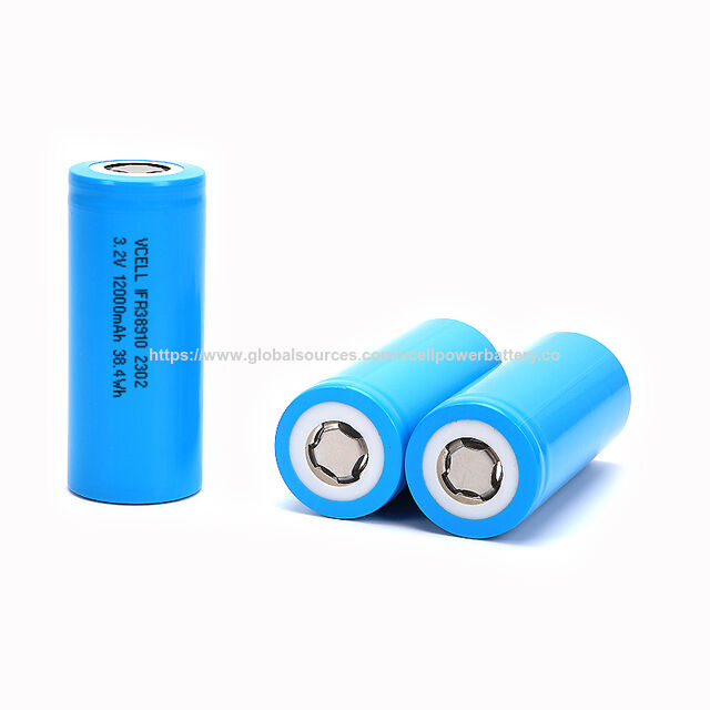 VCELL/OEM Deep Cycle IFR38910 3.2V 12Ah Lifepo4 Batterie mit PCM für Elektrofahrzeuge, Solarleuchten, USV, Off-Grid Energiespeicher