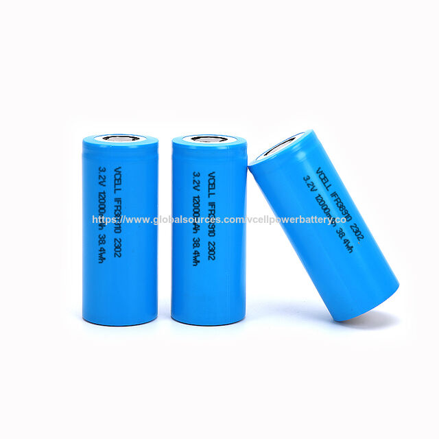 VCELL/OEM Deep Cycle IFR38910 3.2V 12Ah Lifepo4 Batterie mit PCM für Elektrofahrzeuge, Solarleuchten, USV, Off-Grid Energiespeicher