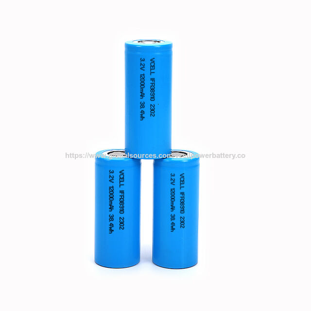 VCELL/OEM Deep Cycle IFR38910 3.2V 12Ah Lifepo4 Batterie mit PCM für Elektrofahrzeuge, Solarleuchten, USV, Off-Grid Energiespeicher