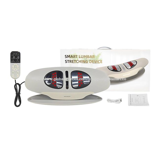 Elektrischer Lendenwirbel-Massager mit EMS-Impulstraktion, Airbag, Heizung, Vibration und einstellbarer Krümmung