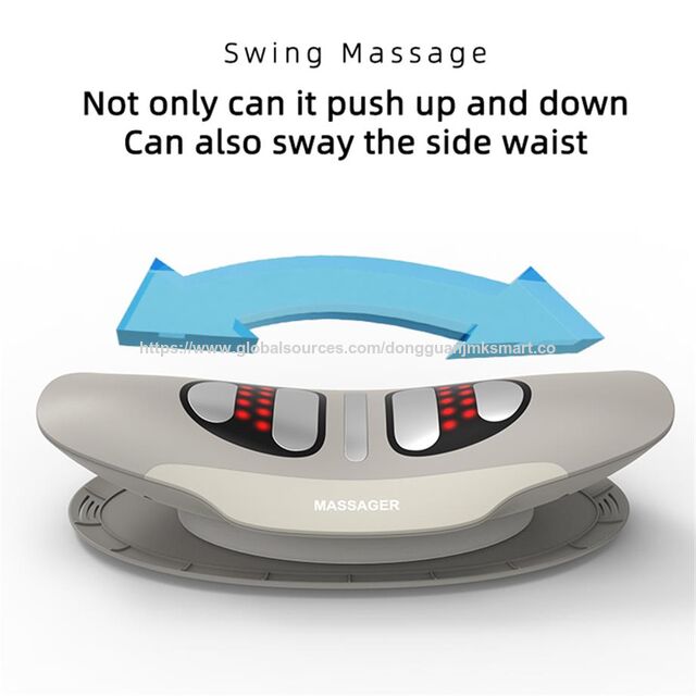 Elektrischer Lendenwirbel-Massager mit EMS-Impulstraktion, Airbag, Heizung, Vibration und einstellbarer Krümmung