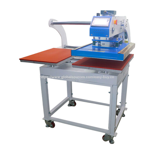 Machines de marquage à chaud entièrement automatiques, double station pneumatique, machine d'impression par transfert thermique, type coulissant supérieur Shangcheng