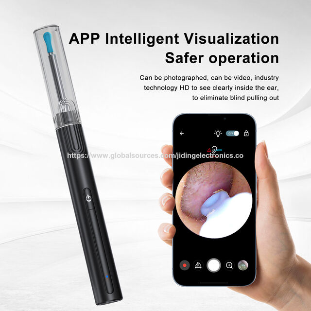 Outil de retrait de cérumen à prix d'usine (ODM/OEM) Otoscope d'oreille Endoscope intégré WiFi sans fil et caméra HD