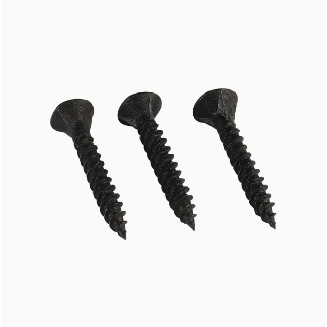 Tornillo para Drywall C1022 con Recubrimiento de Fosfato Negro, Rosca Gruesa y Rosca Fina, 3.5x25mm