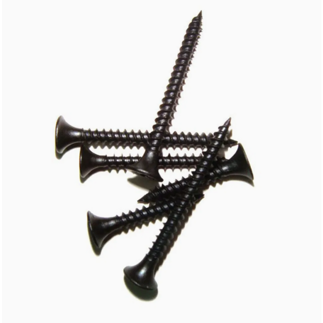 Tornillo para Drywall C1022 con Recubrimiento de Fosfato Negro, Rosca Gruesa y Rosca Fina, 3.5x25mm
