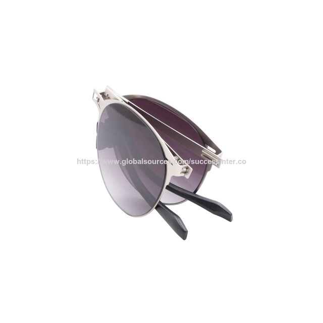 Lunettes de soleil aviateur pliantes élégantes, monture en métal légère et durable, objectif UV400, design compact et portable, élégantes et confortables