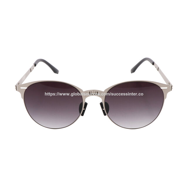 Lunettes de soleil aviateur pliantes élégantes, monture en métal légère et durable, objectif UV400, design compact et portable, élégantes et confortables