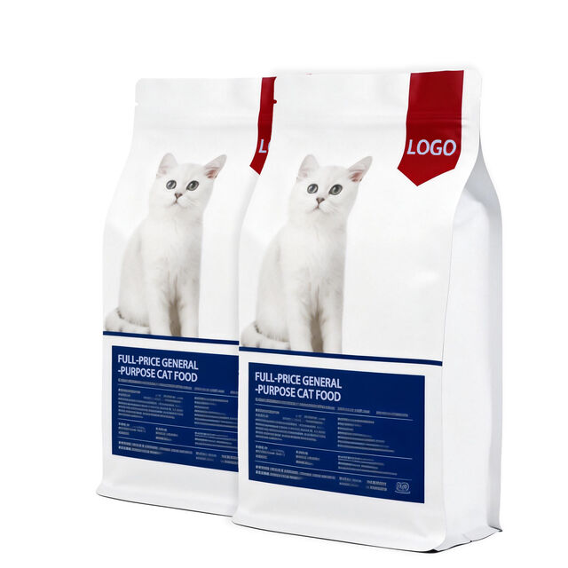 Sac d'emballage personnalisé à fermeture à huit côtés pour aliments pour animaux de compagnie, nourriture pour chiens et chats, lait, gelée, qualité alimentaire