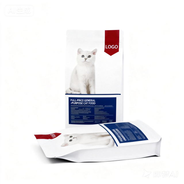 Sac d'emballage personnalisé à fermeture à huit côtés pour aliments pour animaux de compagnie, nourriture pour chiens et chats, lait, gelée, qualité alimentaire