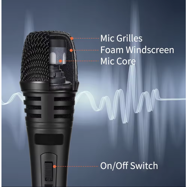Microphone Filaire USB Professionnel Portable pour Église, Réduction du Bruit, pour Ordinateur et à Main