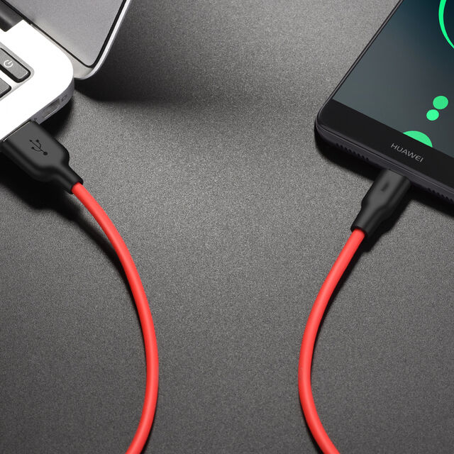 كابل بيانات شحن USB إلى Type-C OEM مخصص من الشركة المصنعة، 1 متر / 2 متر، جديلة سيليكون، تيار 2.4 أمبير