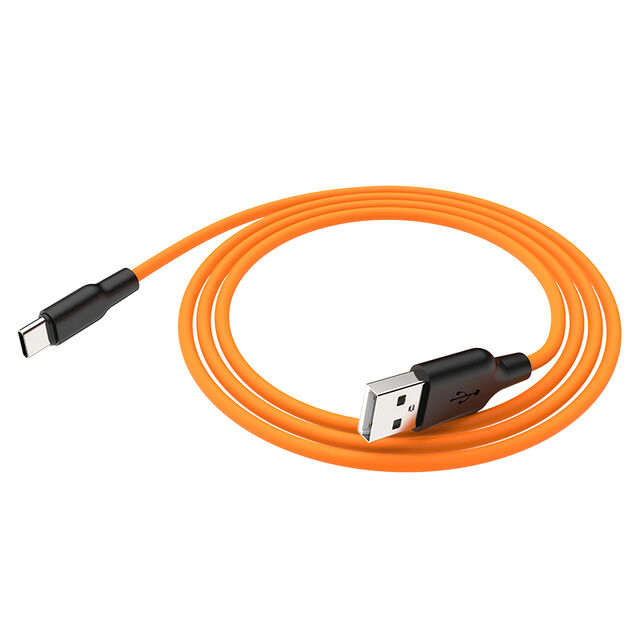 كابل بيانات شحن USB إلى Type-C OEM مخصص من الشركة المصنعة، 1 متر / 2 متر، جديلة سيليكون، تيار 2.4 أمبير