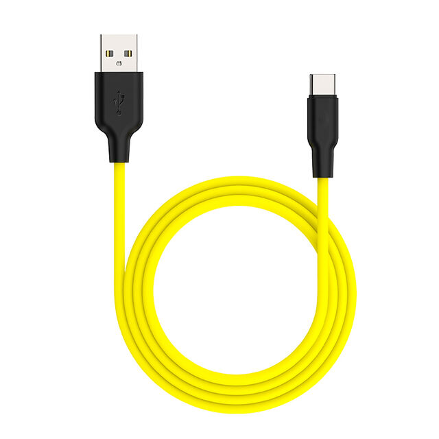 كابل بيانات شحن USB إلى Type-C OEM مخصص من الشركة المصنعة، 1 متر / 2 متر، جديلة سيليكون، تيار 2.4 أمبير
