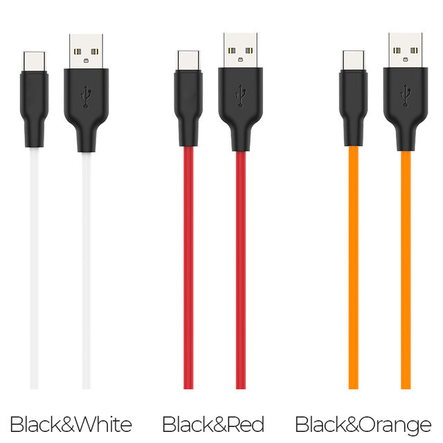 كابل بيانات شحن USB إلى Type-C OEM مخصص من الشركة المصنعة، 1 متر / 2 متر، جديلة سيليكون، تيار 2.4 أمبير
