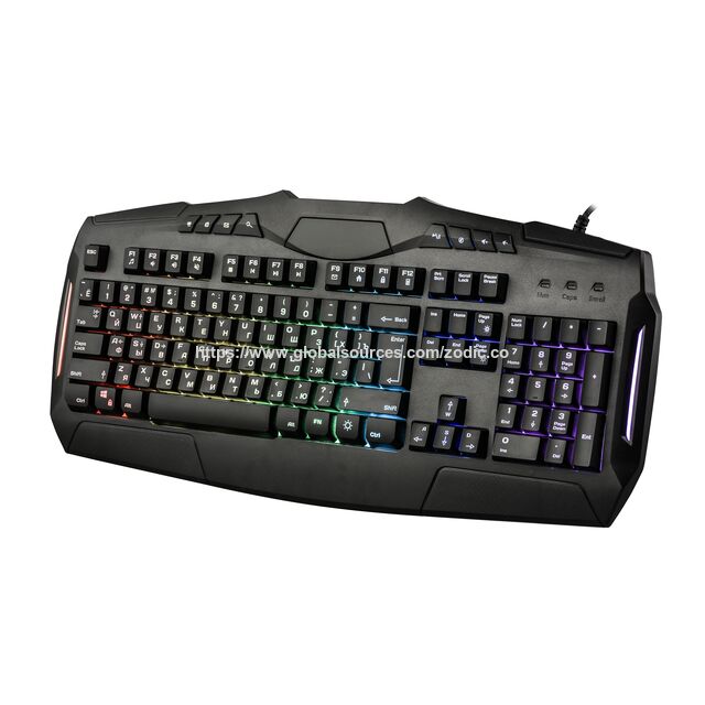 Verstellbare, hintergrundbeleuchtete Membran-Gaming-Tastatur für Computer mit 8 Multimedia-Tasten
