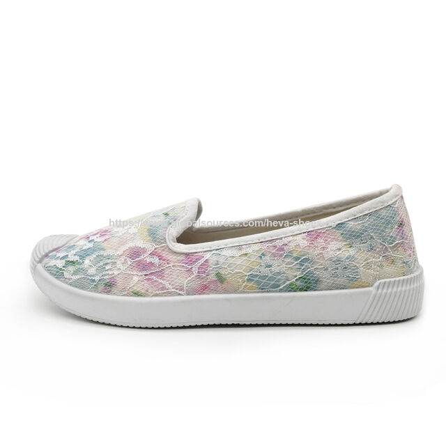 Modische Damen-Freizeitschuhe aus Canvas mit Spitzenobermaterial und Stern-Design