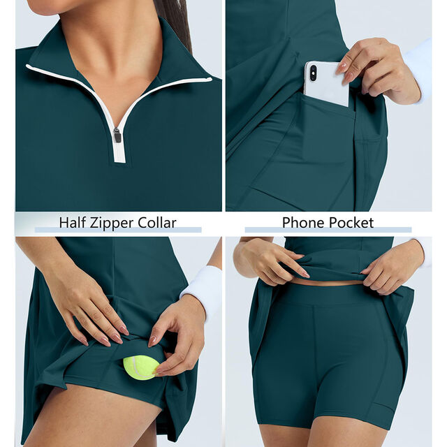 Jupe-robe de golf activewear OEM & ODM pour femmes, jupe de tennis à séchage rapide, vêtements de fitness