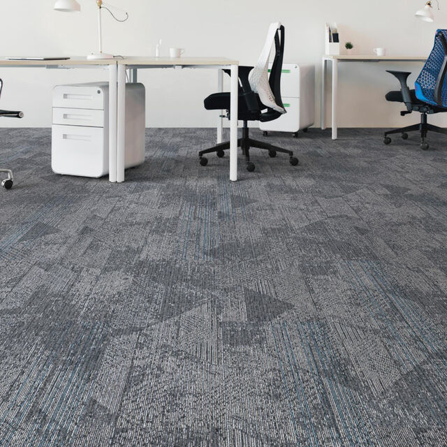Moquette de Luxe pour Hôtel, Dalles de Moquette Commerciales en Nylon Jacquard PP pour Bureau, Moquette Carrée PVC de 50x50