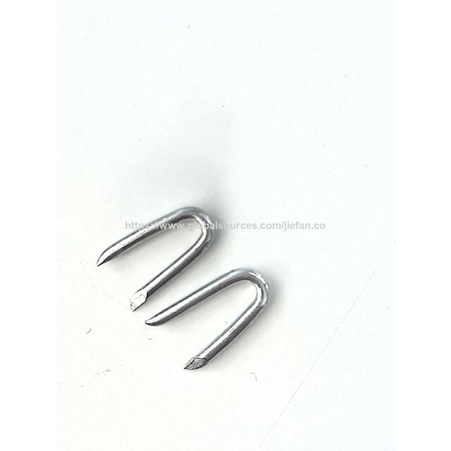 Suministro de fábrica Clavos aislantes tipo U / Grapas para cercas / Clavos en forma de U para árboles