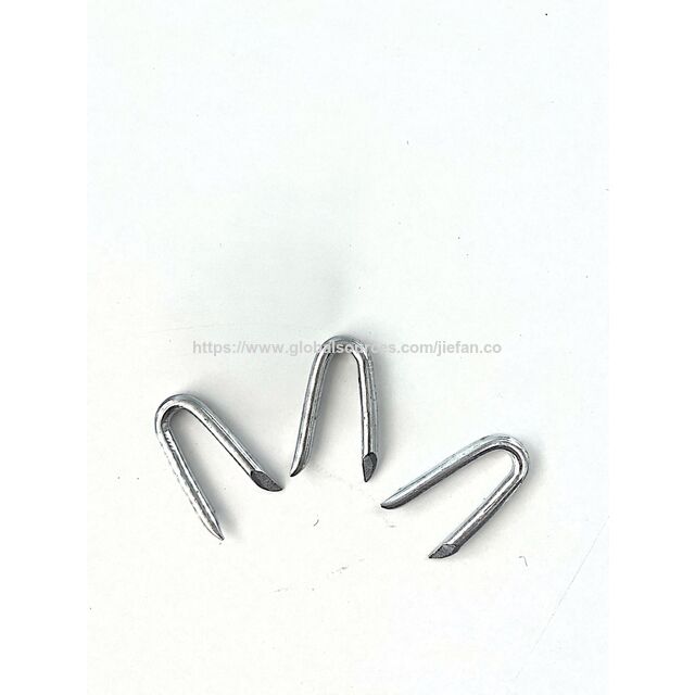 Suministro de fábrica Clavos aislantes tipo U / Grapas para cercas / Clavos en forma de U para árboles