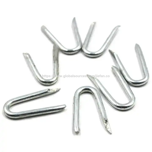Suministro de fábrica Clavos aislantes tipo U / Grapas para cercas / Clavos en forma de U para árboles