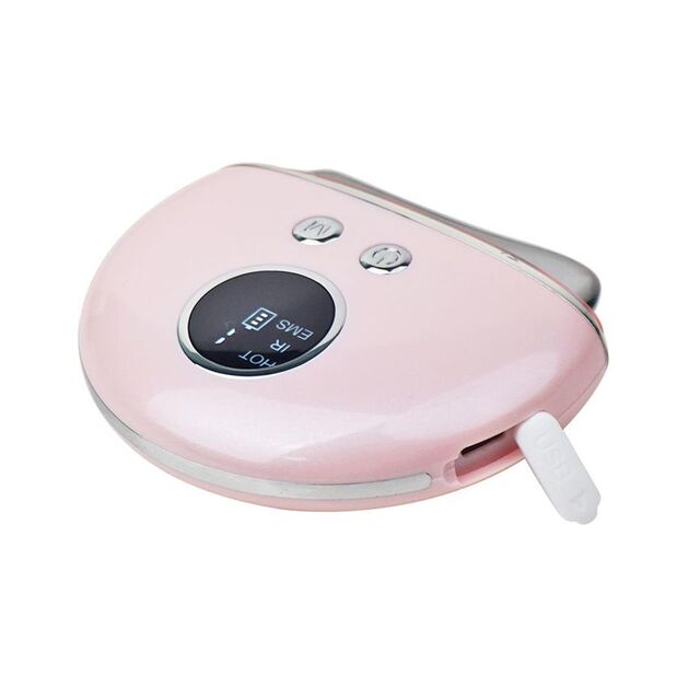 Instrumento de beleza eletrônico EMS de microcorrente com vibração e aquecimento de luz colorida para pescoço, massageador elétrico doméstico tipo Amazon para a América Latina