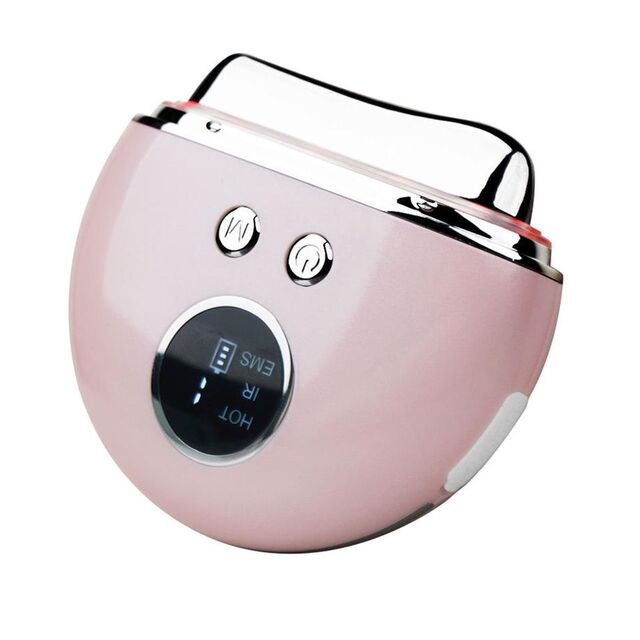 Instrumento de beleza eletrônico EMS de microcorrente com vibração e aquecimento de luz colorida para pescoço, massageador elétrico doméstico tipo Amazon para a América Latina
