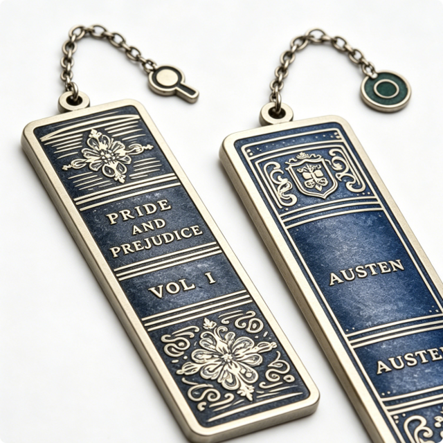 Marcador de Libros Antiguo Chapado en Oro Personalizado - Esmalte Suave UV de Aleación de Zinc, Diseño Deportivo, Artesanía Metálica para Regalo de Lectura