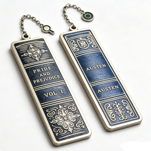 Marcador de Libros Antiguo Chapado en Oro Personalizado - Esmalte Suave UV de Aleación de Zinc, Diseño Deportivo, Artesanía Metálica para Regalo de Lectura