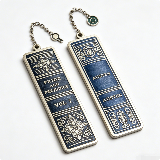 Marcador de Libros Antiguo Chapado en Oro Personalizado - Esmalte Suave UV de Aleación de Zinc, Diseño Deportivo, Artesanía Metálica para Regalo de Lectura