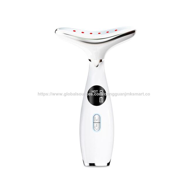Massageador Antirrugas com Vibração de Fótons para Rosto e Pescoço - Dispositivo de Beleza para Firmar a Pele, Cuidados Pessoais de Beleza