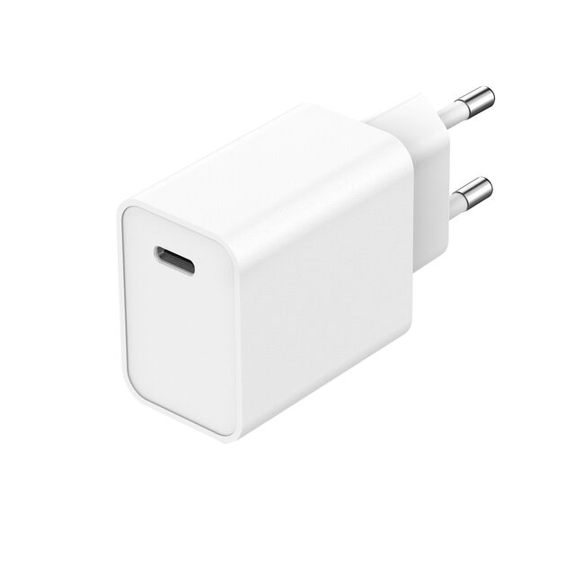Pengisi Daya Cepat PD 18W Colokan EU, Output Tipe-C Tunggal, 110-220V, Pengisi Daya untuk Ponsel iPad