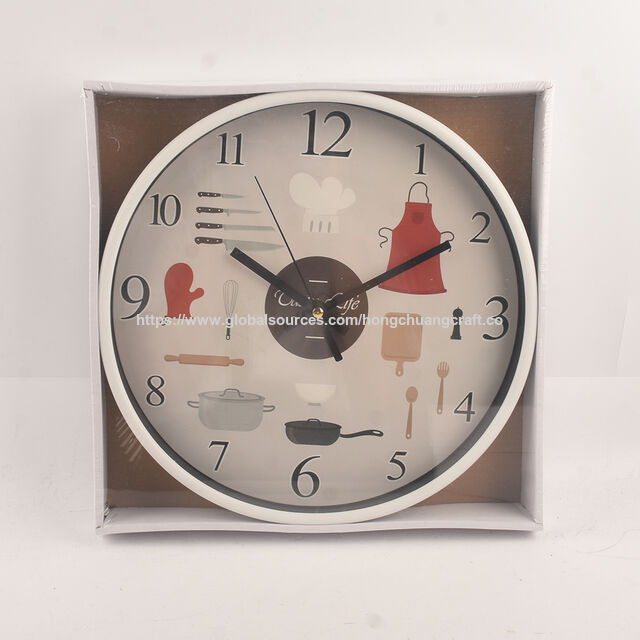 Horloge Murale Numérique Moderne et Simple, Affichage 12 Heures, Mouvement à Balayage pour Salon et Décoration d'Intérieur