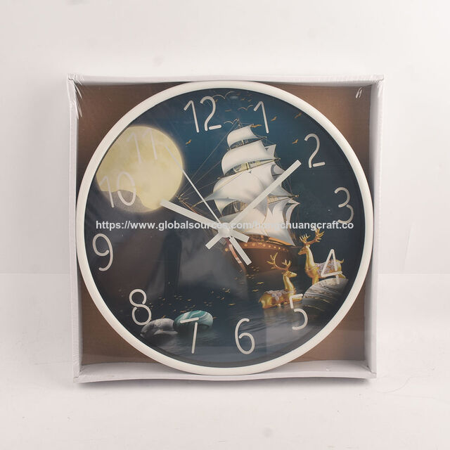 Horloge Murale Numérique Moderne et Simple, Affichage 12 Heures, Mouvement à Balayage pour Salon et Décoration d'Intérieur