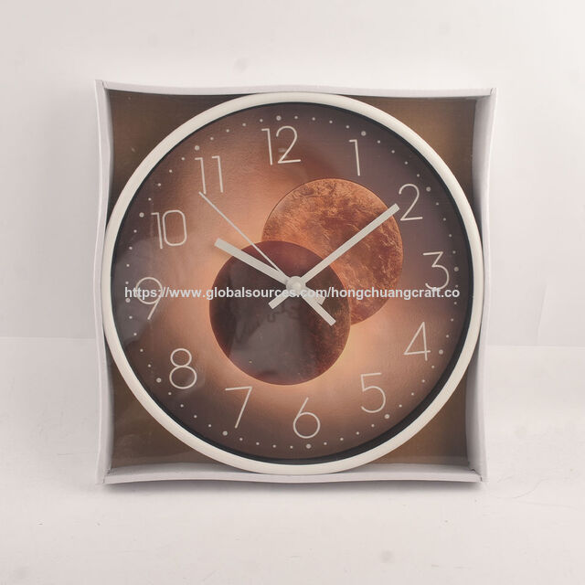 Horloge Murale Numérique Moderne et Simple, Affichage 12 Heures, Mouvement à Balayage pour Salon et Décoration d'Intérieur