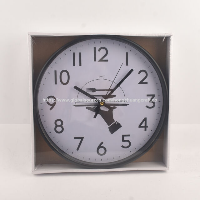 Horloge Murale Numérique Moderne et Simple, Affichage 12 Heures, Mouvement à Balayage pour Salon et Décoration d'Intérieur