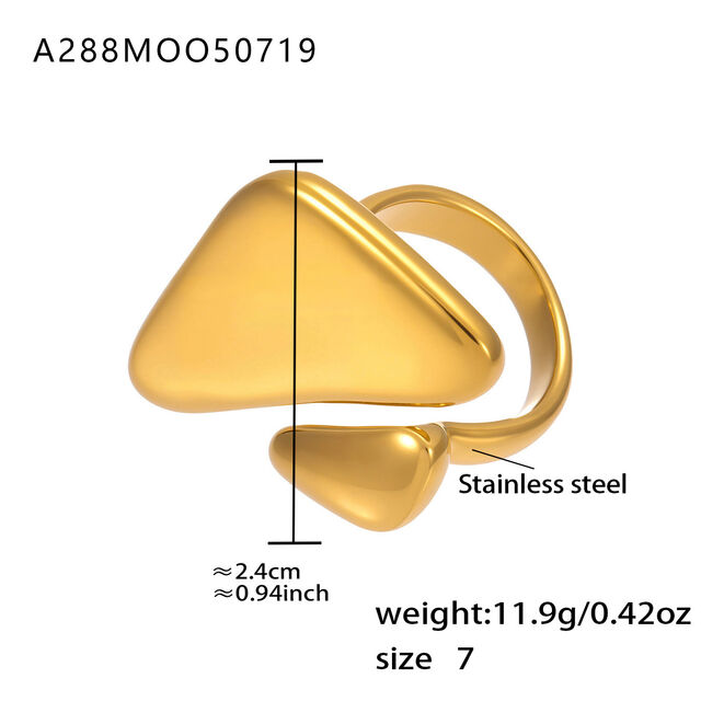 Anillos de cóctel con diseño abierto hueco, anillo de nudillo, acero de titanio 18K, anillo para dedo índice