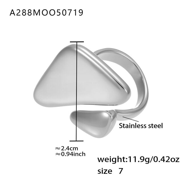 Anillos de cóctel con diseño abierto hueco, anillo de nudillo, acero de titanio 18K, anillo para dedo índice