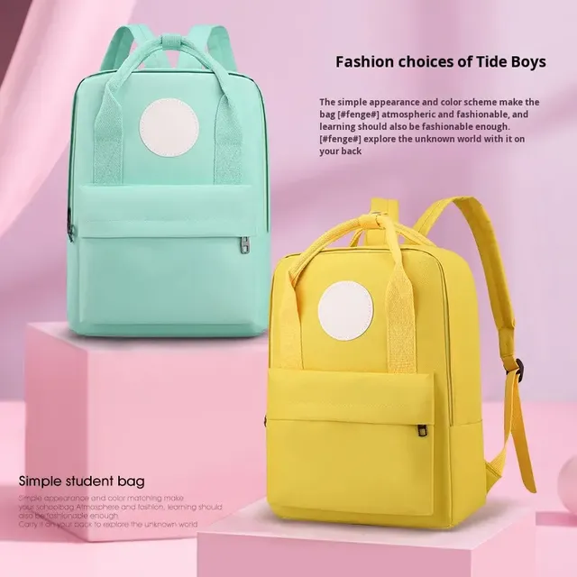 Mochila Ligera de Tela Oxford para Estudiantes de Primaria, Estilo Universitario, Doble Correa de Hombro, Logo Personalizable para Niños