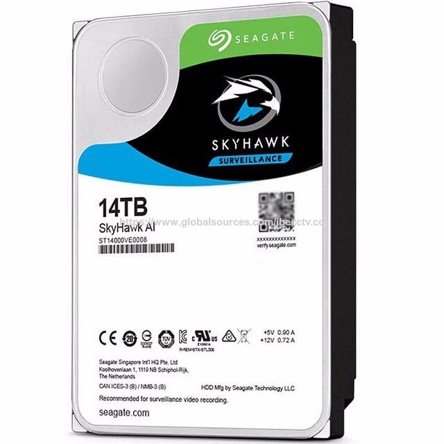Preço de Fábrica Disco Rígido de Vigilância de 3,5 polegadas 14TB Série Skyhawk 7200 RPM SATA3 Buffer de Dados 256MB, Suporte OEM/ODM