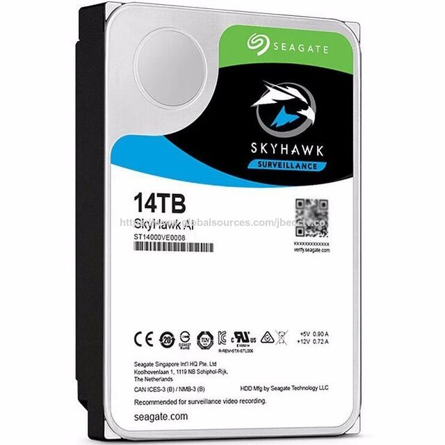Preço de Fábrica Disco Rígido de Vigilância de 3,5 polegadas 14TB Série Skyhawk 7200 RPM SATA3 Buffer de Dados 256MB, Suporte OEM/ODM