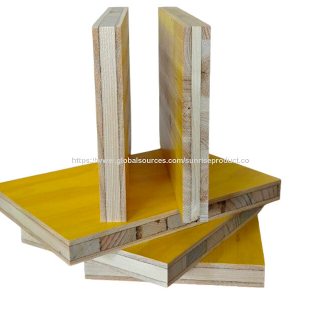 Compensado Amarelo para Formas de 21/27mm e 3 Camadas, Painel Fenólico WBP para Cofragem