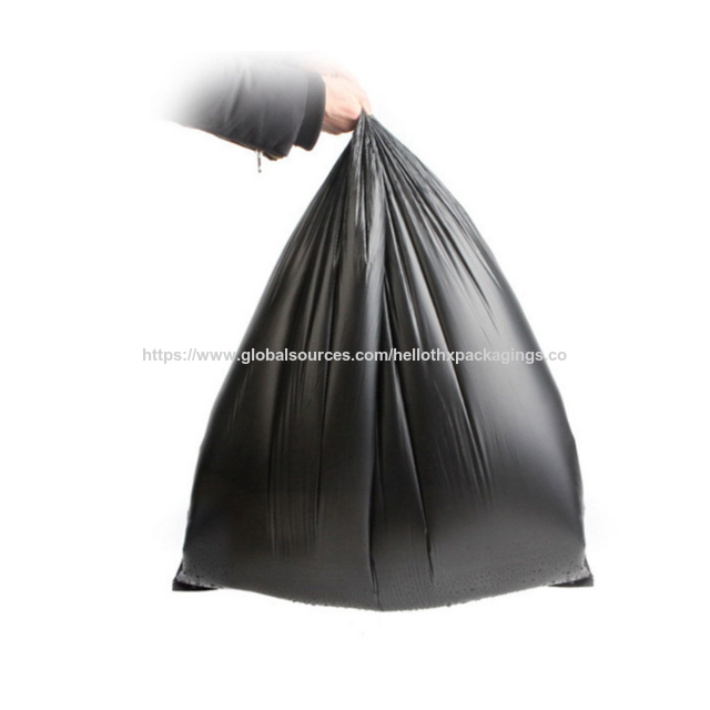Bolsas de Basura HDPE Negras de Alta Resistencia con Parte Superior Plana para Residuos Comerciales e Industriales