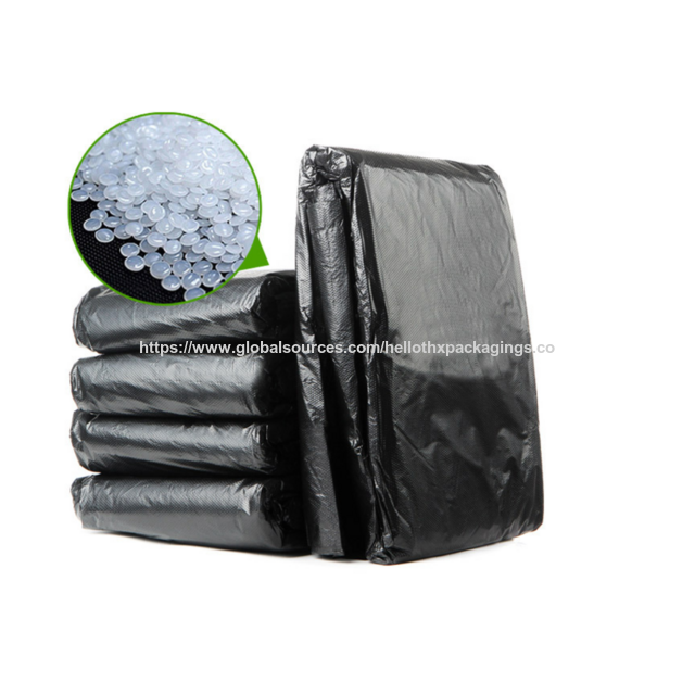 Bolsas de Basura HDPE Negras de Alta Resistencia con Parte Superior Plana para Residuos Comerciales e Industriales