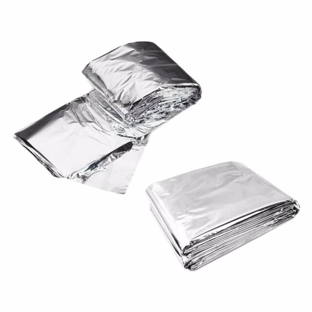 Manta Térmica de Emergencia Ligera de Primeros Auxilios, Manta de Rescate Segura de Papel de Aluminio Impermeable