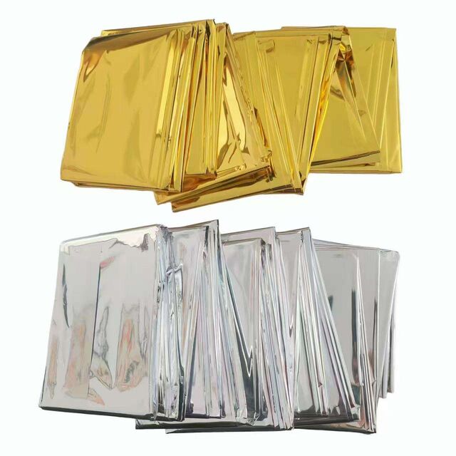 Manta Térmica de Emergencia Ligera de Primeros Auxilios, Manta de Rescate Segura de Papel de Aluminio Impermeable