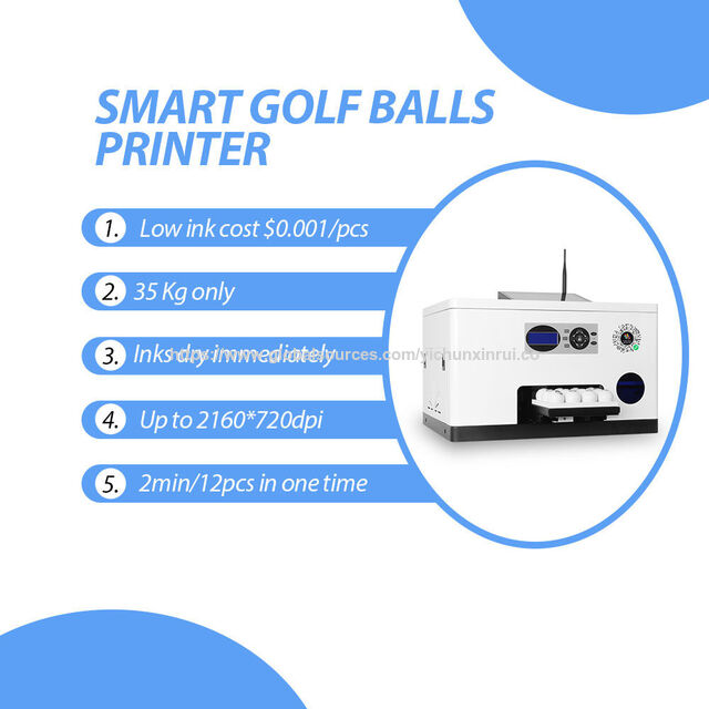 Impresora de Bolas de Golf Inalámbrica con Nueva Tecnología de Impresión, APP Móvil, Personaliza 12 Bolas de Golf en 3 Minutos